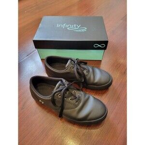 Infinity Work Shoes Womens 7.5 Pace Black Slip Resistant Nurse Restaurant